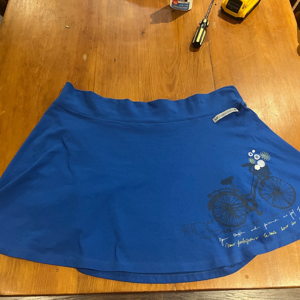 Bicycle skirt!   Super cute!   Bought it at “Sail” 2-3 years ago